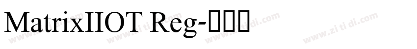 MatrixIIOT Reg字体转换